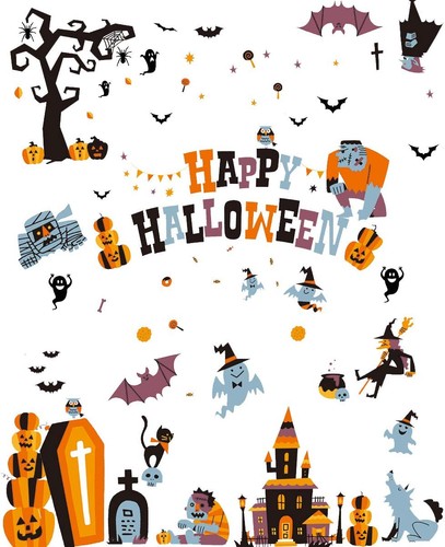 CCINEE Halloween Window Stickers - 10 Sheets 11 x 8.7Inch, Multicolor - Picture 3 of 7