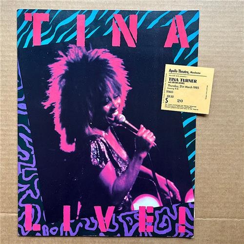 TINA TURNER PRIVATE DANCER TOUR 1985(SIGNED) PROGRAMME large colour booklet with
