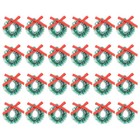  48 Pcs Mini Christmas Decorations Cabinet Holiday Wreath Frosted