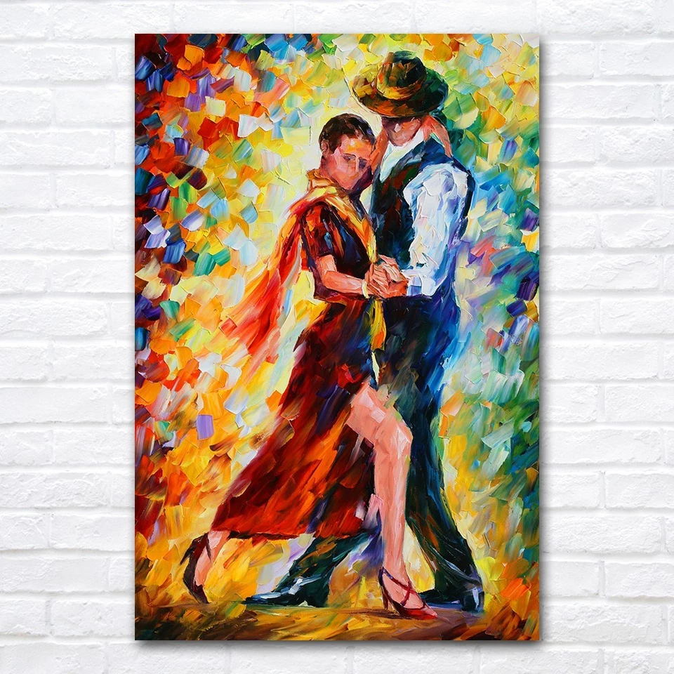 Man and Woman Dancing Canvas Painting Wall Art Poster & Print Home Decor Mural - Image 3 of 4