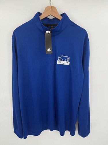 NEW Adidas Golf Mens 1/4 Zip Large Long Sleeve Yuengling Brewing Flight Beer