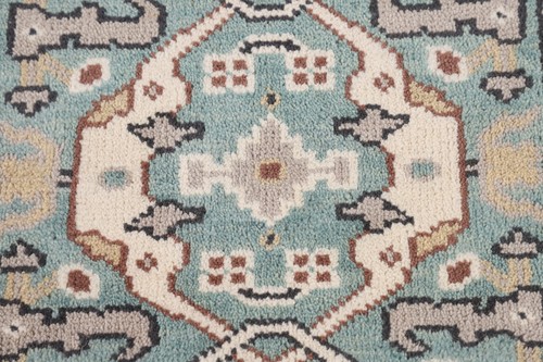 10 Fuß Oushak Orientalischer Läufer Teppich 3x10 Handarbeit Wolle Grün Flurteppich - Bild 9 von 17