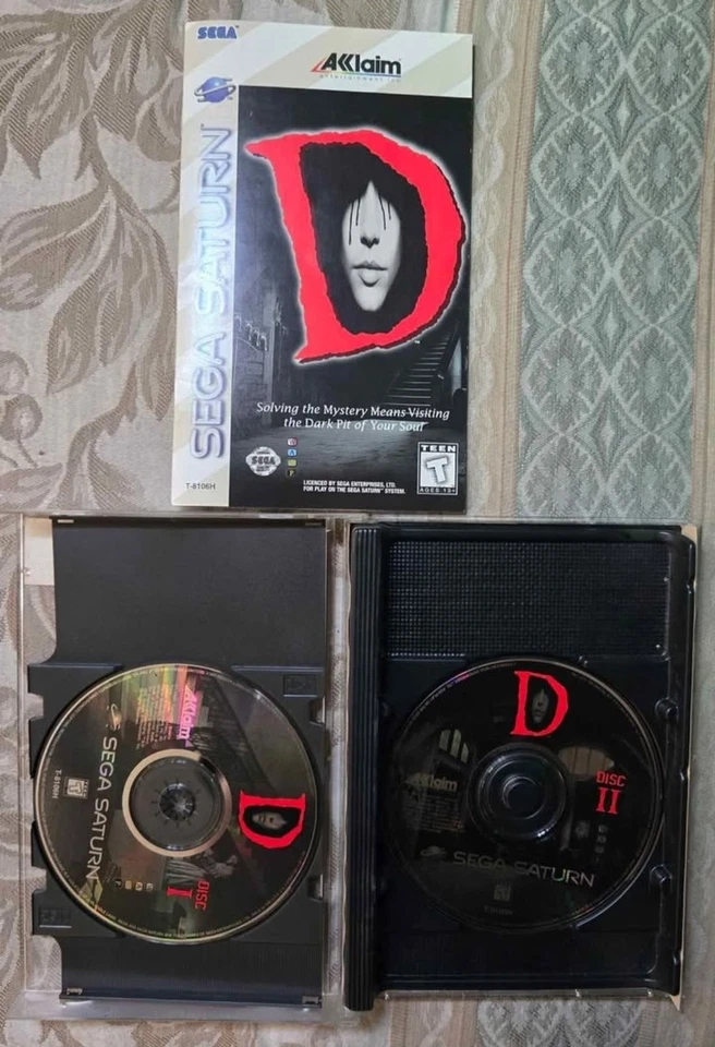 D Sega Saturn (1996) USED Ex-Blockbuster Rental Good Condition W/ Manual & Case - Image 4 of 4