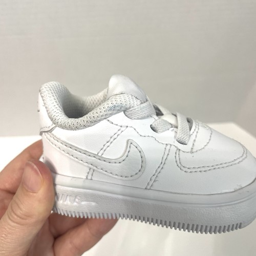 Nike Air Force 1 '18 TD ‘Triple White’ 905220 100 Size 2C - Picture 9 of 10