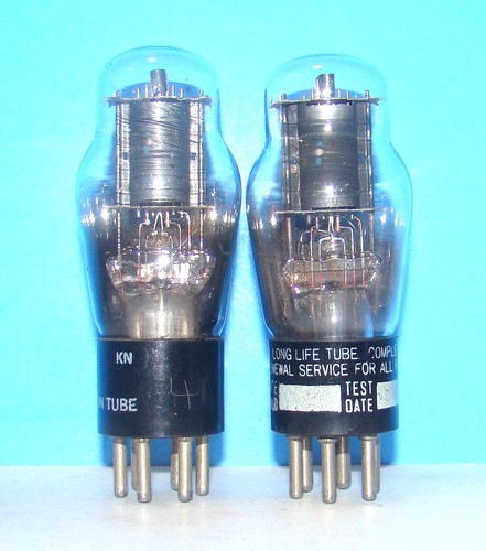 No type 41 NU radio audio amplifier vacuum 2 tubes valve tested ST shape 241 41 - Picture 2 of 3