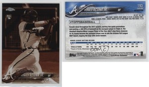 2018 Topps Chrome Sepia Refractor Ronald Acuna Jr #193 Rookie RC