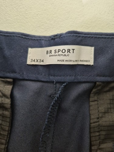 Banana Republic Pants Mens 35x33 Navy Blue BR Sport Tapered Leg NWOT - Picture 3 of 7