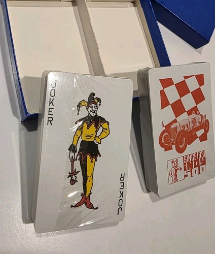 Vintage Russell Sealed Playing Cards Red Blue Since 31 Indy Indianapolis 500 - Picture 2 of 5
