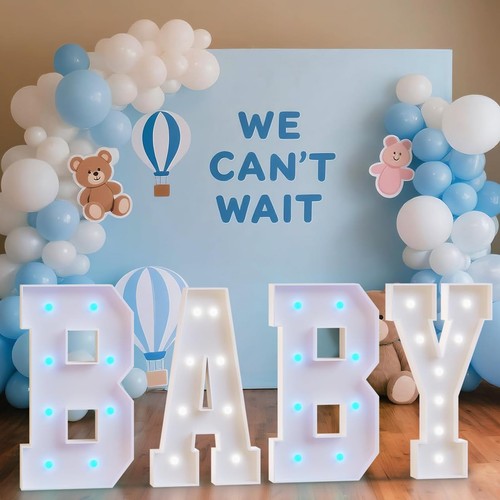 3FT Baby Marquee Letters, Baby Letters for Baby Shower Decorations for Girl B... - Picture 4 of 8