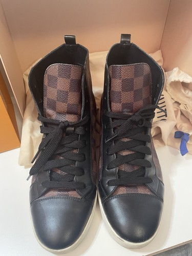 Louis Vuitton X Chapman Bros Match-up Damier High Lion Sneakers Sz 8 Preowned - Picture 4 of 15