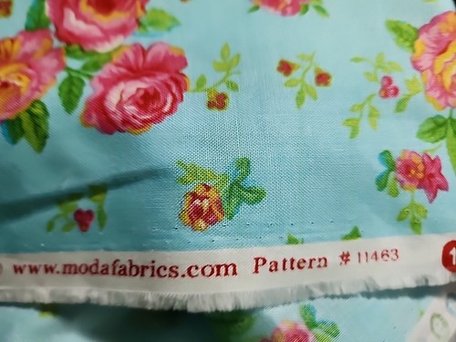 One Yard Moda Flower Floral Garden Rose Gypsy Girl COTTON Fabric 11463 - Picture 3 of 3