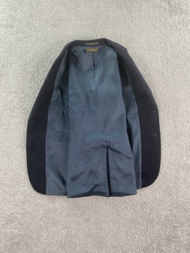Vintage Brooks Brothers Blazer Boys 12 Navy University Designer Golden Button - Picture 9 of 13
