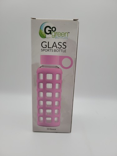 Water Bottle 12 oz Go Green Glass Water Bottles for Hot and Cold Beverages - Picture 3 of 3