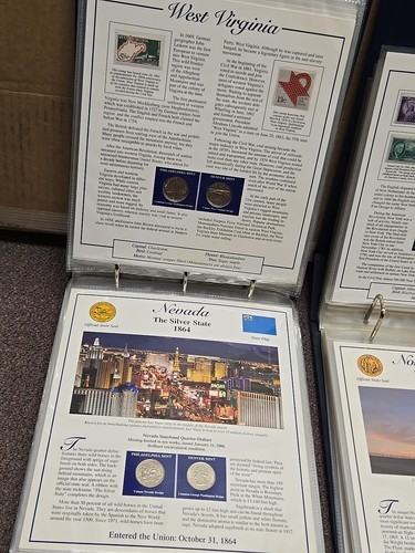 Washington Statehood Quarters Collection Vol 1 & 2 Binders Complete 50 States - Picture 4 of 5