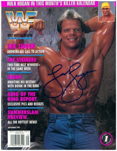 RARE! Original WWF MULTI-SIGNED X6 SEPTEMBER 1993 LEX LUGER Wrestling Magazine
