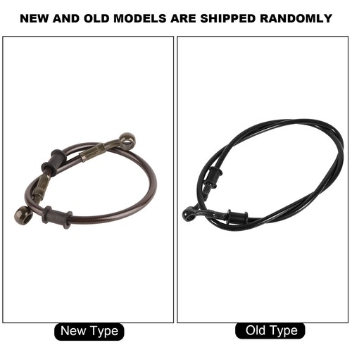 50cm Motorcycle Steel Brake Clutch Oil Hose Line Pipe Black - Picture 14 of 22