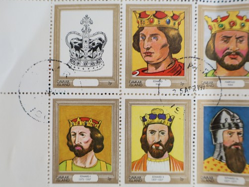 51 HOJAS - Hojas de estampillas de reyes y reinas de Gran Bretaña de la isla de Davaar - Imagen 3 de 14