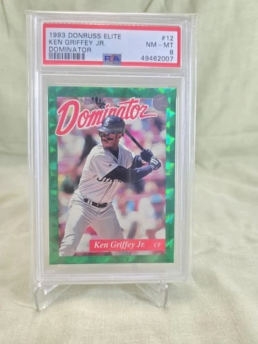 1993 Donruss Elite Dominator Ken Griffey Jr /5000 #12 FREE Shipping!! PSA 8