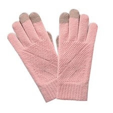 Women Warm Winter Gloves Alpaca Fleece Knit Touch Screen Soft Cashmere Feel Thin