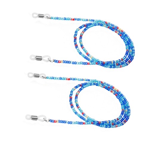 2 Stück Acryl Brillenkette Perlen Brillen Umhängeband Brillen Halskette Kordel - Bild 4 von 11