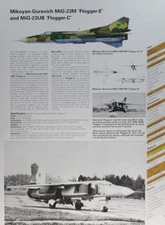 MiG-23 MiG23 MiG 23 Flogger Picture Aircraft Vtg Detail Sheet Wall Art Decor 