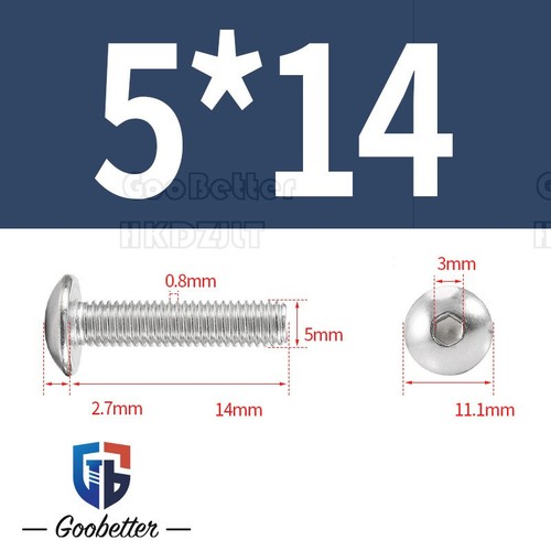 Viti a testa di bottone grande esagonale bulloni a brugola A2 acciaio inox M3 - M10 - Foto 39 di 83