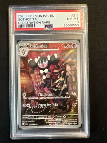 2023 Pokemon Gothorita 213/193 EN-SV Paldea Evolved Illustration Rare PSA8 NM-MT - Picture 1 of 2