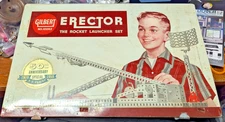 NICE COMPLETE ANNIVERSARY 6 1/2 ROCKET 10053 A.C. GILBERT ERECTOR SET W/DECAL +