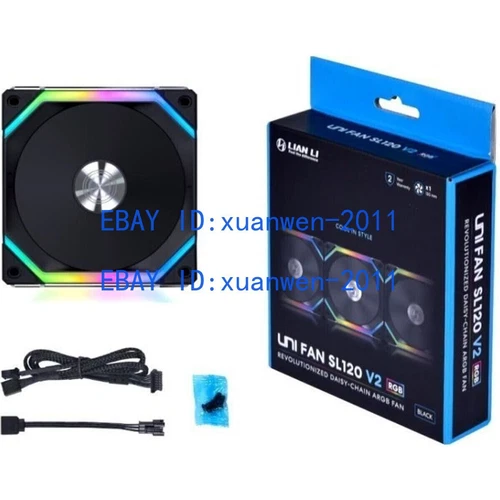 Lian Li UNI Fan SL120 v2 120mm RGB Reverse Blade Fan SL120V2-1B BLACK
