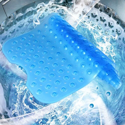 Non-Slip Bath Tub Mat, 40x16", Extra Large, Suction Cups, Machine Washable, Blue - Picture 7 of 8