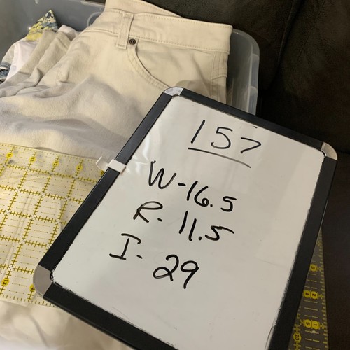 Vintage Original Lee Jeans Khaki Beige Denim High Rise Tapered Plus Size Hose 18M - Bild 11 von 11