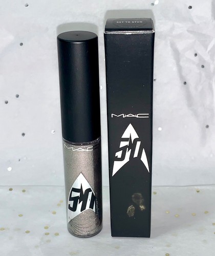 NIB MAC Lipglass SET TO STUN ~ Star Trek 50th Anniversary LE ~ Silver - Picture 1 of 2
