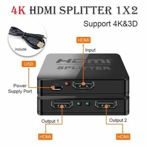 Hdmi Splitter 1080p 4k Hdcp Stripper 3d Power Signal Amplifier Hdtv Dvd Ps3 Xbox Ebay