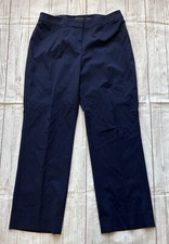Lafayette 148 New York Barrow Blue Wool Blend Pants Size 8