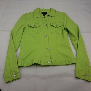 lime green jean jacket