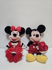 MICKEY  MINNIE MOUSE BEANIES Plushies Hearts Love Official Disney
