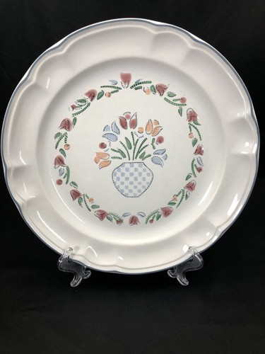 American Tapestry Stoneware 10 5/8" Dinner Plates Pink or Blue Vase Buy Any #