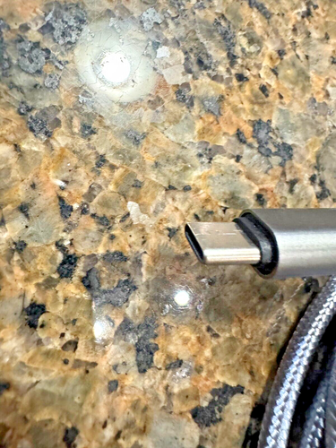 Câble USB-C vers USB-C Charge Rapide/Transfert de Données Cordon 10' Argent Foncé Téléphone - Photo 3 sur 3