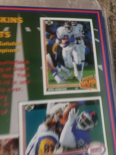 1991 UPPER DECK Redskins vs Giants Super Bowl XXV Commemorative Sheet FOOTBALL - Picture 12 of 13