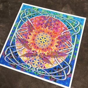 Signed Chakras Sacred Geometry Meditation Art Print Giclee 2020 B.Woodruff