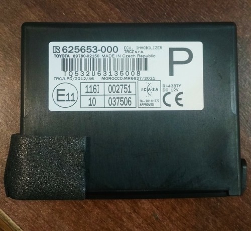 Toyota Corolla 12+, Auris 15+ immobiliser & Transponder H 625653-000 - Picture 2 of 3