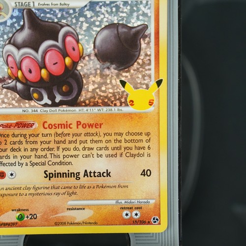 HOLO Claydol 15/106 Casi Nuevo/M Pokémon Celebraciones Secreto Rara Tarjeta Clásica - Imagen 7 de 11