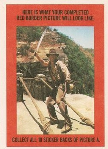 INDIANA JONES TEMPLE OF DOOM TRADING CARDS SET 1984 TOPPS STICKER CARD 11 - Picture 2 of 2