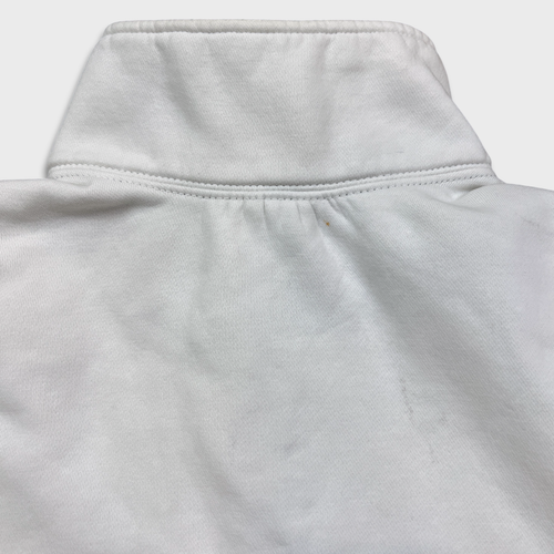 Vintage Nike Sportswear Sweatshirt Herren 2XL weiß Swoosh Full Zip Fleecejacke - Bild 8 von 10