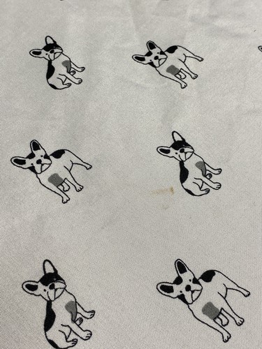 Cynthia Rowley Twin XL ajustado/plano solo perros Bulldog francés negro blanco - Imagen 6 de 6