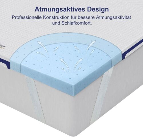 Bedstory Matratzenauflage Matratze Topper 180X200cm Gel Kaltschaum H4 Visco - Bild 4 von 11