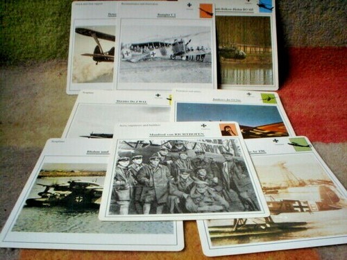 COLLECTION 26 AIRCRAFT CARDS WITH TEXT GERMAN SEE PHOTOS WW1 WW11 BARRON PHOTO - Picture 3 of 4