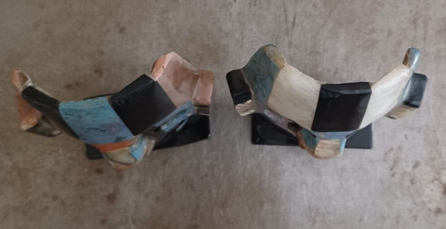 2 natürliche Multi Stein Maya Azteken dekorative Masken 4,25" hoch - Bild 7 von 24