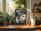 Tea Room Depression Glass Graphic Poster - Art Deco, Home Decor, Vintage Style