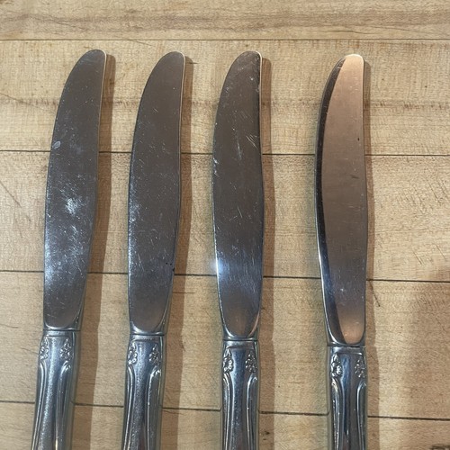 Set of 4 Oneidacraft CHATEAU Stainless Dinner Knives - Picture 3 of 4